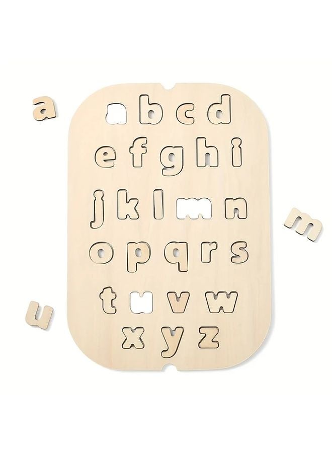 غطاء طاولة خشبي تعليمي بأحرف صغيرة للعب الحسي للأطفال - Image 1